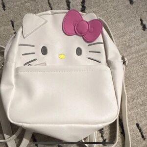 Sanrio Hello Kitty White Backpack with Pink Bow